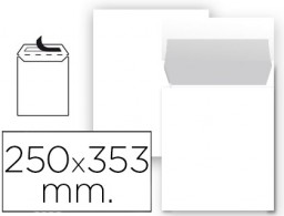 25 bolsas Liderpapel 250x353mm. celulosa blanco 90g/m²